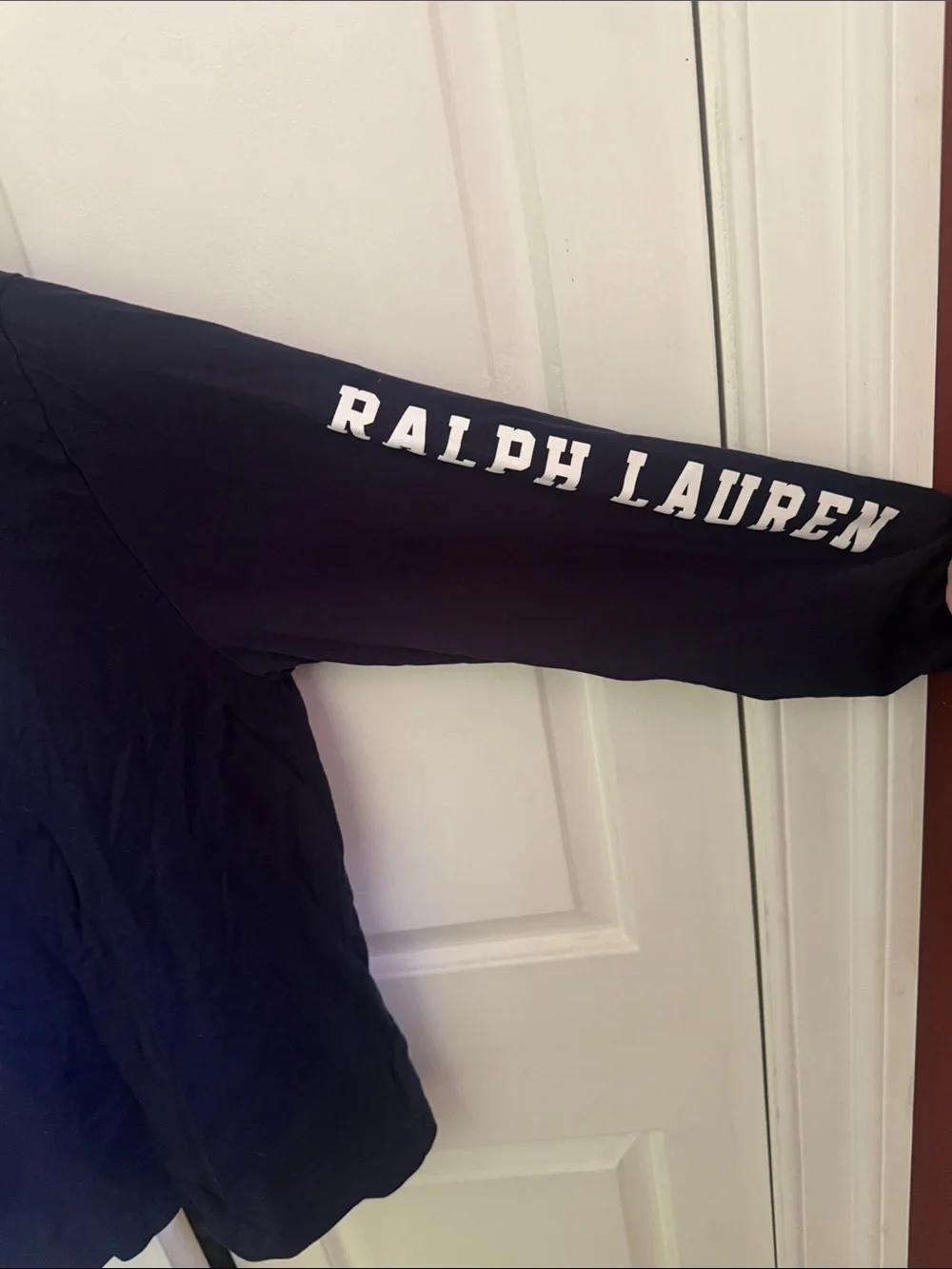 Polo by Ralph Lauren Navy Long Sleeve Tee with White Logo